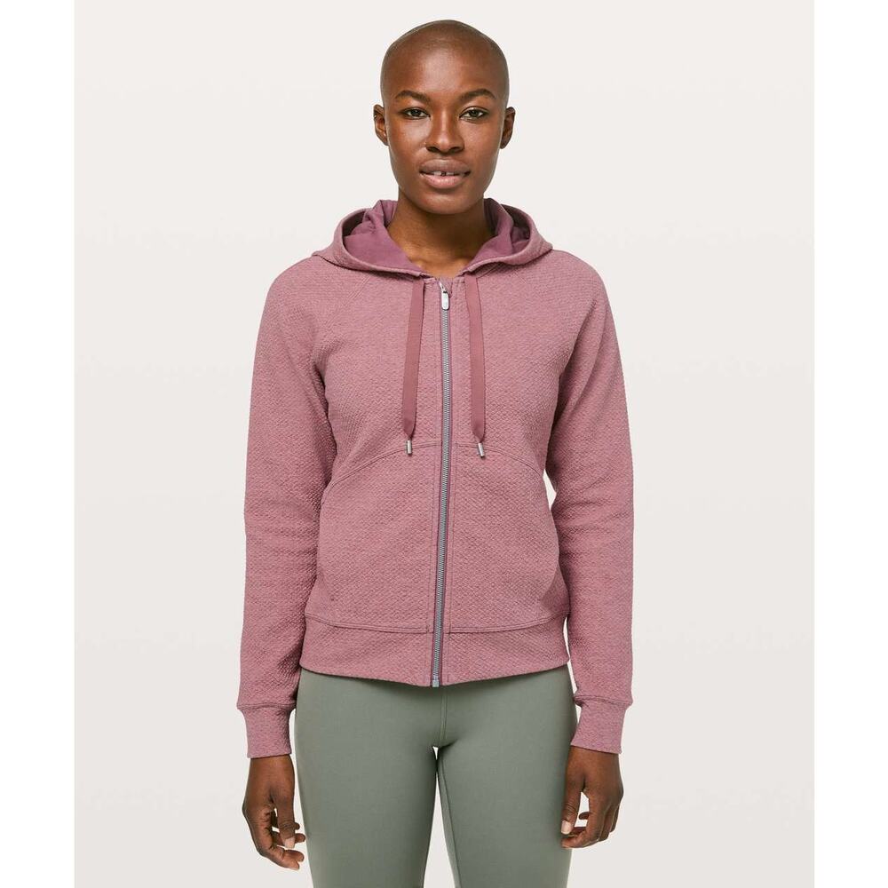Lululemon Catch A Moment Zip Hoodie Heathered So Merlot / So Merlot Women Size 4